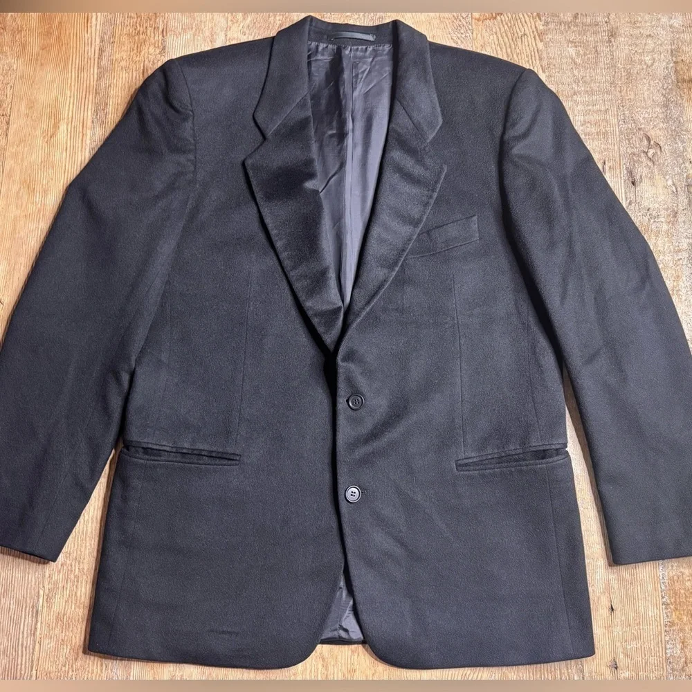Mens ING LORO PIANA 100% Cashmere Sports Coat Black Size 42